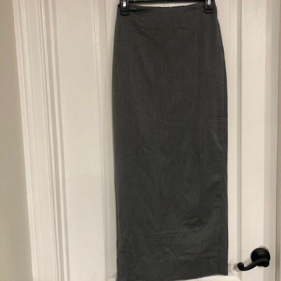 Commense Womens A-Line Skirt Size‎ XS Gray Slit Back Minimalist Maxi Pull On - Picture 1 of 8